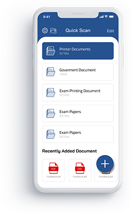 Main page of QuickScan - Mobile Scanner App