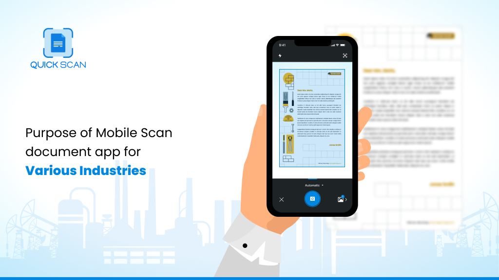 Purpose of Mobile Scan document app for Various Industries