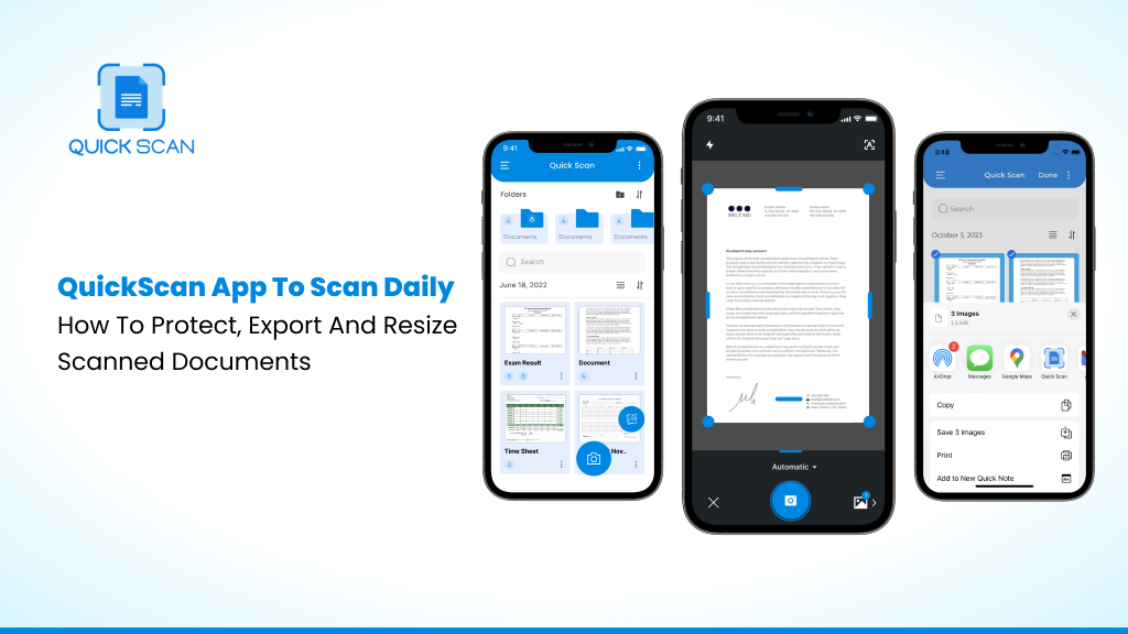 QuickScan App To Scan Daily: How To Protect, Export And Resize Scanned Documents