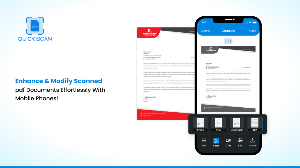 Enhance & Modify Scanned pdf Documents Effortlessly With Mobile Phones!