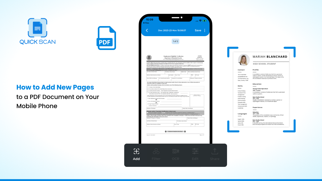 How to Add New Pages to a PDF Document on Your Mobile Phone