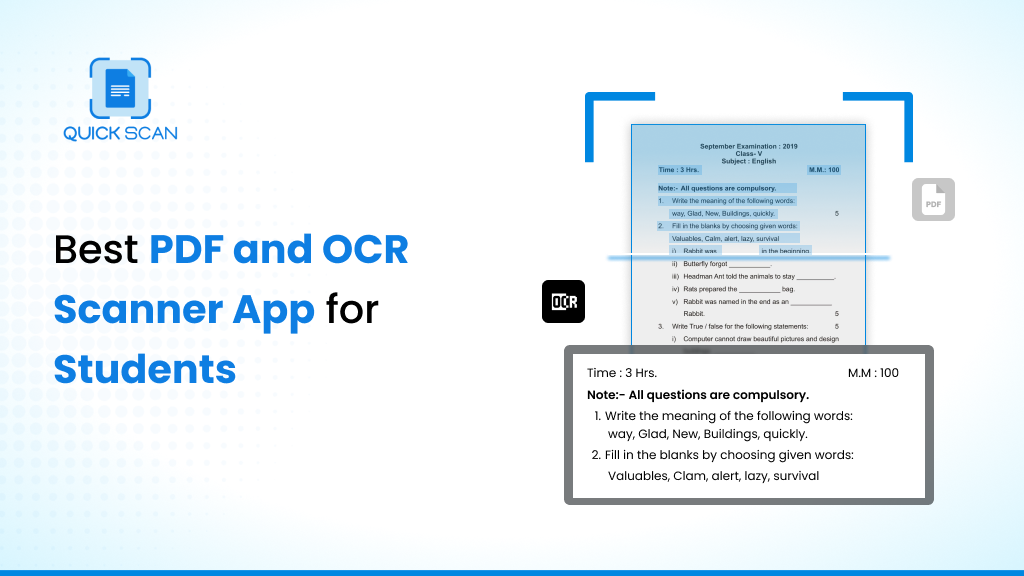QuickScan – Best PDF and OCR Scanner App for Students